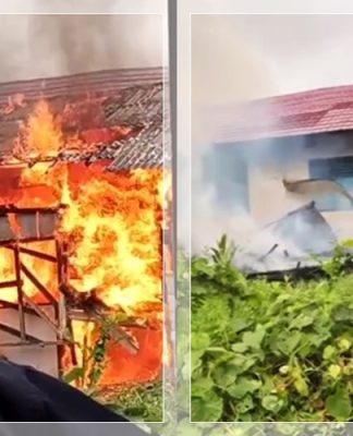 Kebakaran di HKSN Banjarmasin! Rumah Kayu Ludes, Warga Padamkan Api dengan Alat Seadanya!
