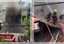 BREAKING NEWS! Canopi Ruko Ambruk Saat Anggota BPK Beraksi Memadamkan Api di Kota Tanjung Tabalong
