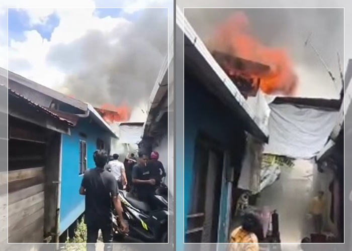 BREAKING NEWS! Api Mengamuk di Teluk Tiram Banjarmasin, Rumah Kayu Dilalap Si Jago Merah