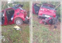 Kecelakaan di Jalan Gubernur Syarkawi Banjar, Mobil Merah Tabrak Motor, Korban Dievakuasi ke RSISA