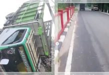 Truk Nyaris Terjun ke Sungai di “Jembatan Hantu” Palangka Raya: Pengemudi Hilang Usai Laka Tunggal