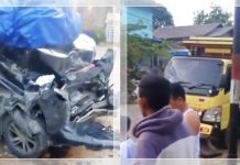 Mobil Travel Hantam Truk Parkir di Haruai Tabalong! Kondisi Ringsek, Diduga Sopir Mengantuk
