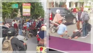 Truk Trailer Amblas di Sungai Lumbah, Jalur Anjir Pal 23–Handil Bakti Macet Panjang hingga Malam!