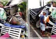 Truk Pengangkut Ayam Hantam Warung di Banyu Irang Saat Subuh, Warga Panik Terbangun!