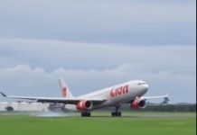 Pesawat Lion Air “Nge-Drift” di Udara Saat Mendarat di Kualanamu, Aksi Crab Landing Bikin Kagum