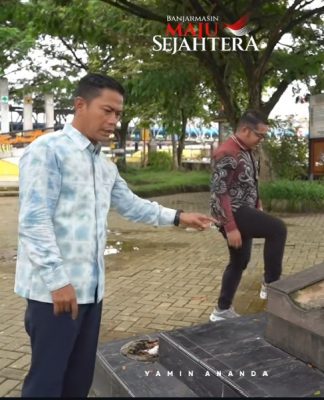 Sidak Wali Kota Banjarmasin, 'Meriam' di Taman Maskot Bekantan Hilang
