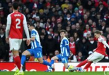 Arsenal vs Brighton: The Gunners Menang 2-1, Pimpin Liga Inggris