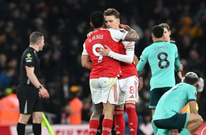 Arsenal Kalahkan Wolverhampton 2-1 di Emirates Stadium