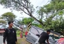 Laka Lantas di Anjir Km. 22, Mobil Travel Penyok