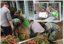 Gerak Cepat Pascabanjir! TNI–Polri Bahu-Membahu Pulihkan Fasilitas Umum di Tebing Tinggi Balangan