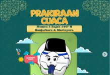 Prakiraan Cuaca Kota Banjarbaru &amp; Martapura untuk Acara Momen 5 Rajab 1447 H/Haul Guru Sekumpul 28 Desember 2025
