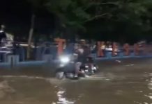 Air Pasang Pantai Takisung Meluap pada Malam Hari