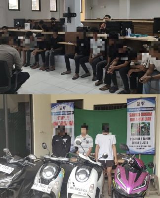 13 Remaja Dijemput Paksa Satlantas Polresta Banjarmasin Buntut Video Balapan Liar