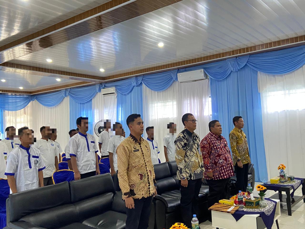 Suasana kegiatan pemberian remisi Natal kepada narapidana