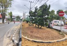 Wajah Kota Banjarbaru Dipercantik, Taman Median Pangeran Suriansyah–Hidayatullah Ditata Total