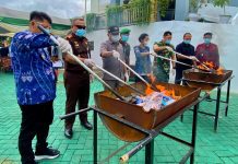 Kejari HST Musnahkan 2.451 Barang Bukti, Narkotika Mendominasi Perkara