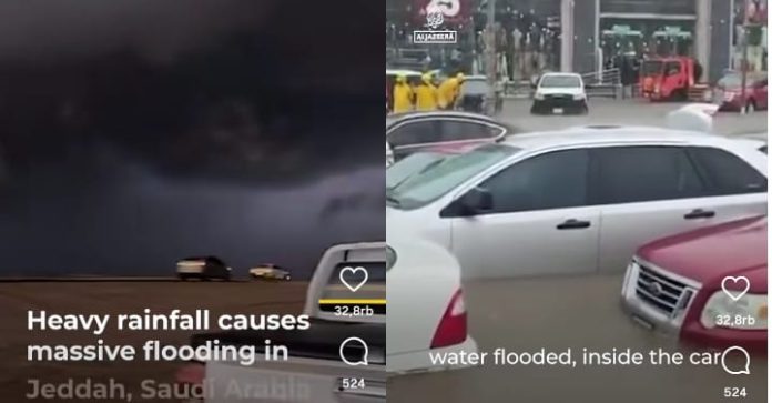 Hujan Lebat, Angin Ribut dan Petir Perparah Banjir Bandang di Jeddah