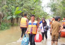 Polsek Murung Pudak dan Polsek Upau Cek Lokasi yang Berpotensi Rawan Banjir di 2 Kecamatan