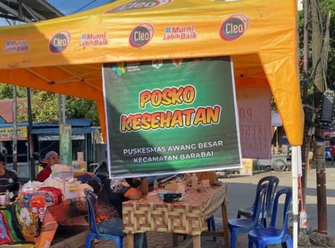 Posko Kesehatan Puskesmas Awang Besar di Masjid Al Ishlah Mandingin Siaga Layani Jemaah Momen 5 Rajab Menuju Sekumpul
