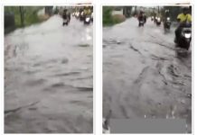 Video Banjir di Pemurus Dalam Viral, Warga Mengalami Kesulitan Melintas di Jalan Utama