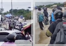 Jembatan Mali-Mali Jalur Bypass Lingkar Mataraman–Sungai Ulin Terendam Banjir, Jemaah Diminta Ekstra Hati-hati