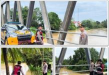 Debit Sungai Tabalong Naik Signifikan, Polisi Kelua Siaga Penuh Antisipasi Banjir