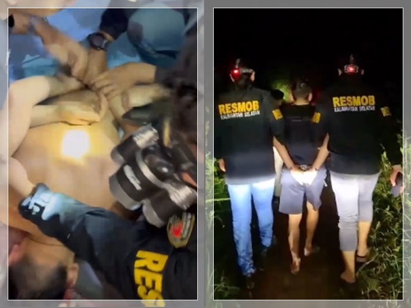 DETIK-DETIK DPO Penggelapan Miliaran Rupiah Dibekuk di Tanah Bumbu, Tertidur saat Digerebek Tim Polda Kalsel &amp; Kalteng