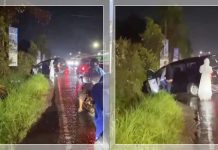 Kecelakaan di Depan Asrama Haji! Mobil Terperosok di Landasan Ulin Banjarbaru, Netizen Sebut Jalur Maut