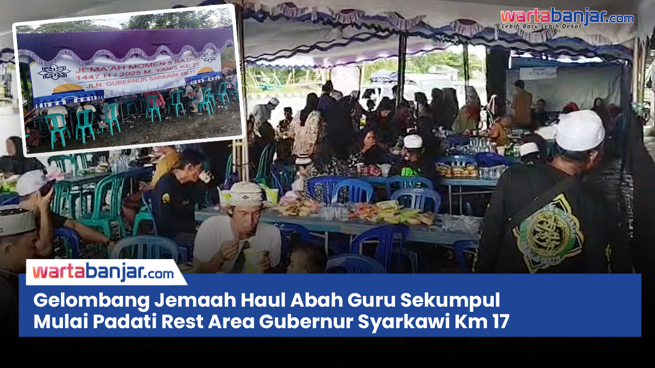 VIDEO - Gelombang Jemaah Haul Abah Guru Sekumpul Mulai Padati Rest Area Gubernur Syarkawi Km 17
