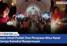 VIDEO - Ribuan Umat Padati Dua Perayaan Misa Natal di Gereja Katedral Banjarmasin