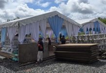 Esok Presiden Prabowo ke Kalsel, Tenda Sudah Terpasang