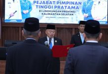 Gubernur Kalsel H. Muhidin Tegas Minta Pejabat yang Baru Dilantik Tidak Menyalahgunakan Kewenangan