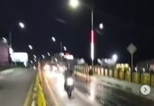 Waspada Jalan Licin di Belokan Jembatan Antasari-Pasar Sudimampir, Diduga Ada Tumpahan Oli