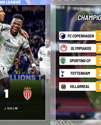 Hasil Liga Champions Real Madrid Vs Monaco 6-1, Mbappe Menggila, Bernabeu Jadi Panggung Pesta Gol Los Blancos