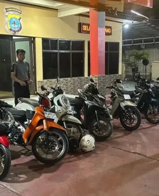 9 Sepeda Motor Diamankan Polisi Diduga Pelaku Balap Liar di Jalan A Yani km 5