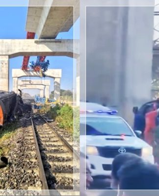 Jeritan Histeris di Rel Thailand! 22 Penumpang Tewas Seketika Usai Kereta Dihantam Crane Roboh