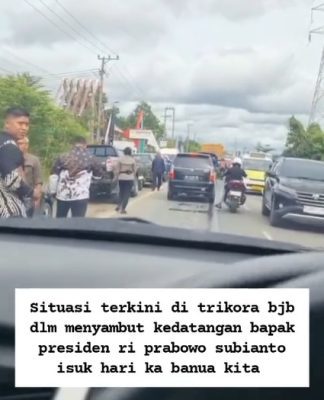 Lalu Lintas di Jalan Trikora Banjarbaru Macet Jelang Kedatangan Presiden Prabowo Besok