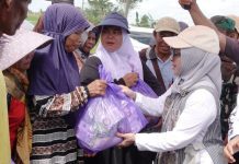 Ketua TP PKK Kalsel Salurkan Bantuan ke Warga Terdampak Banjir di Jejangkit