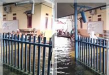 Banjir Belum Surut, Siswa MIN 11 Banjar Pulang Sekolah Naik Jukung, Netizen Terharu Sekaligus Cemas