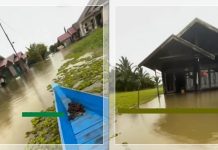 Banjir Setinggi Lutut Kepung Pantai Rumbia Sungai Tabuk, Aktivitas Warga Lumpuh Total