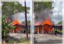 Siang Terik Berujung Petaka! Rumah Permanen Ludes Terbakar di Tamban Catur Kapuas