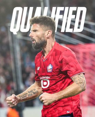 GIR0UD JADI PEMBEDA! Lille Tekuk Freiburg 1-0, Calvin Verdonk Tampil 82 Menit di Liga Europa
