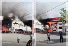 SPBU di Kota Sigli Terbakar, Api Melalap Dispenser Pertalite dan Mobil Pikap