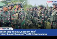 VIDEO - Pastikan Siap Tempur, Kasdam XXII/Tambun Bungai Kunjungi Yonif 621/Manuntung