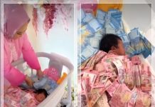 VIRAL! Video Bayi Berselimut Uang Tunai, Netizen Ingatkan: "Nanti Kalau Dewasa Ia akan Mengejar Dunia"