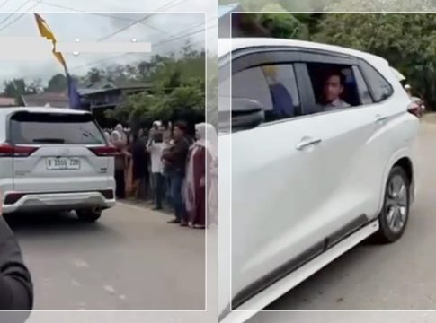 DISAMBUT TERIAKAN HISTERIS! Kedatangan Wapres Gibran di Balangan Bikin Warga Tumpah ke Jalan