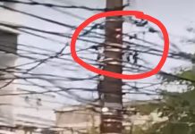 Percikan Api Muncul di Tiang Listrik Jalan Soetoyo S Banjarmasin