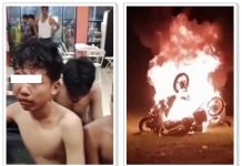 Konvoi Diduga Geng Motor Pelajar Diadang Warga, Sepeda Motor Dibakar dan Puluhan Remaja Diamankan