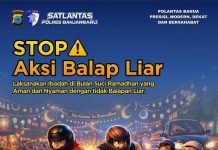 Jaga Kamtibmas, Polres Banjarbaru Patroli Balapan Liar dan Knalpot Brong Selama Bulan Ramadhan