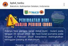 BPBD Tanah Bumbu Imbau Warga Waspada Banjir Rob